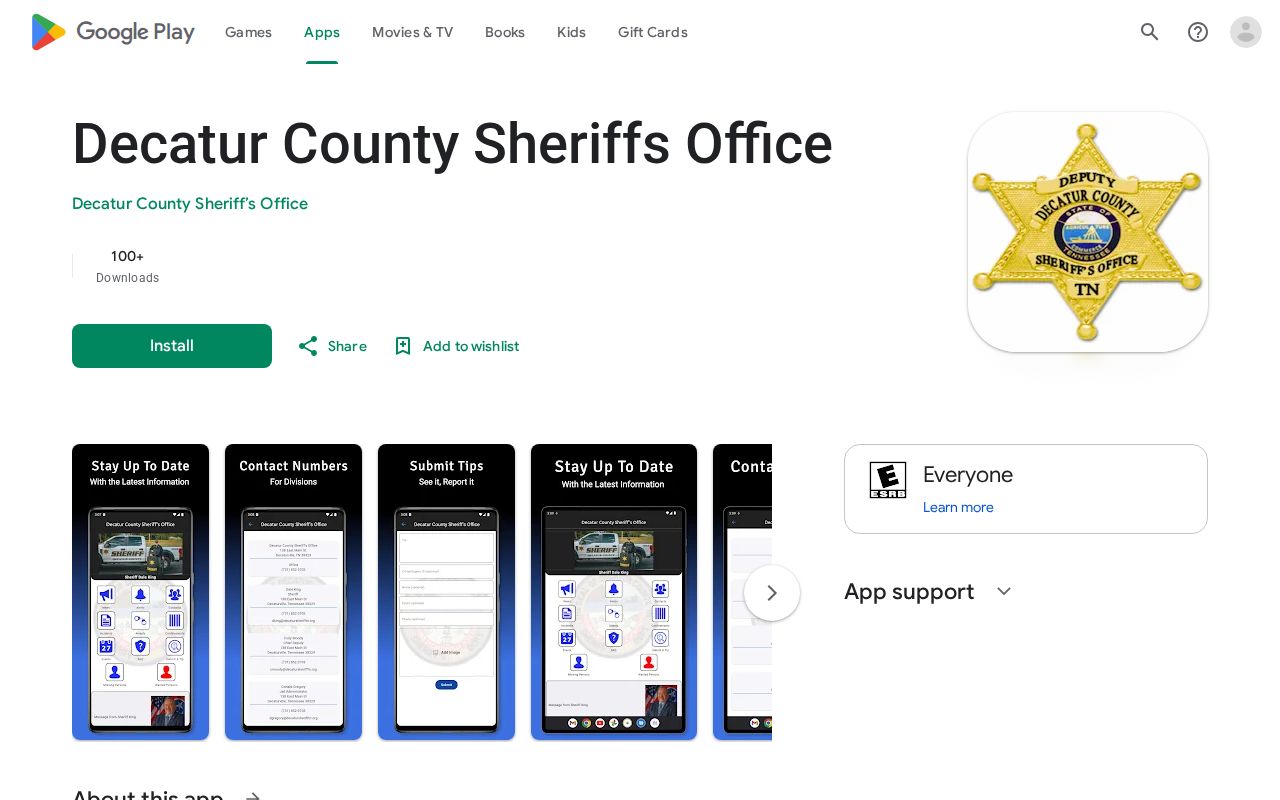 Decatur County Sheriff app for arrest services