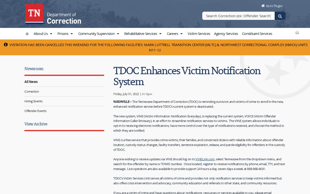Tennessee statewide VINE deployment supporting Decatur County checks