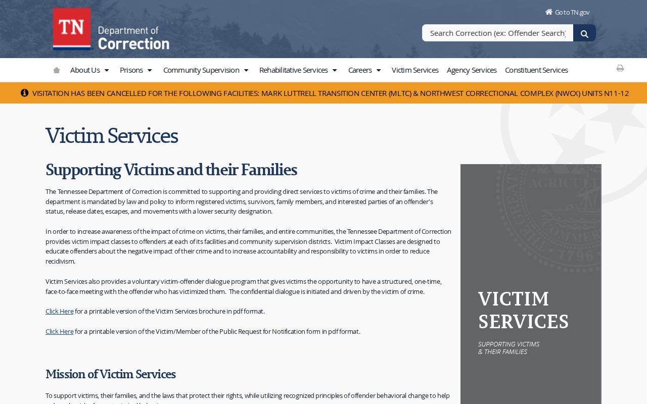 Tennessee VINE custody alert instructions for Decatur County